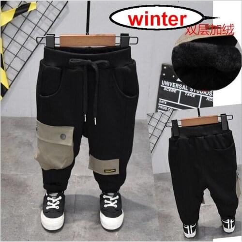 New Baby Pants Thick Winter Baby Child Trousers Star Pants Children casual pants Kids Thick Velvet Pants Boys Warm Trousers