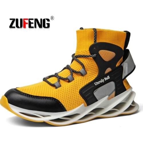 Big Size Running Shoes for Men Breathable Blade Sneakers Reflective Cushioning Athletic Sport Shoes 46 47 Training Jogging Shoes