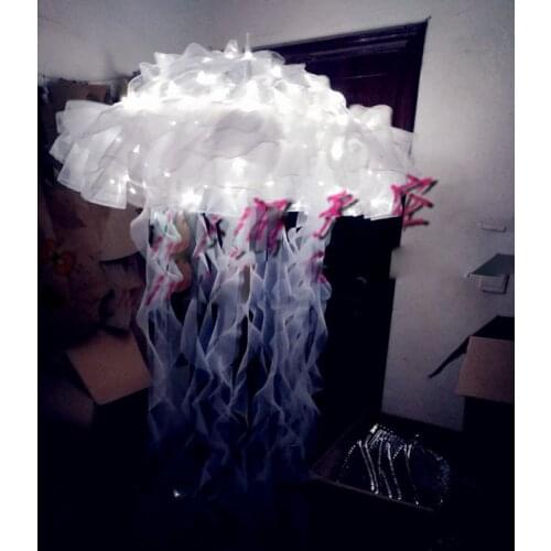 Luminous umbrella stage performance Valentines day jellyfish umbrella LED jellyfish umbrella nightclub bar gogo costumes