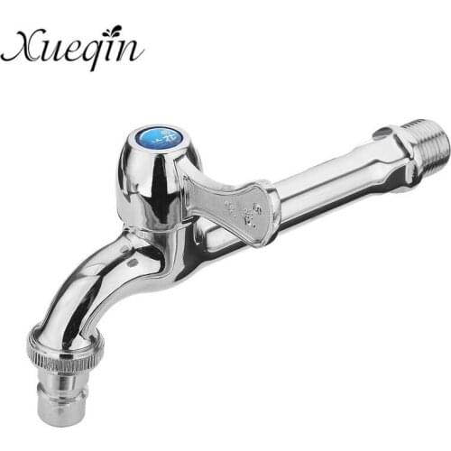 Xueqin Zinc Alloy Extra Long One Handle Plating Laundry Bathroom Kitchen Wall Mounted Sink Faucet Tap Bathroom Faucets