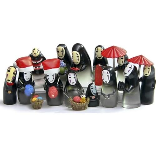 Japan Hayao Miyazaki Japanese Animation Series The Spirited Away No Face Man Figurines & Miniatures Home Decoration Accessories