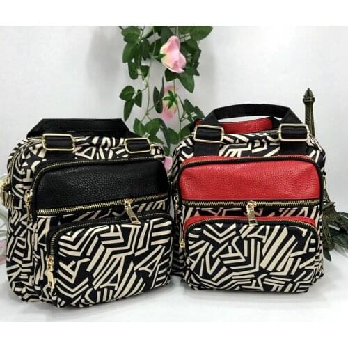 Folk Womens Vintage Printed Shoulder Bag Multi-pocket Travel Bag Waterproof Handbag Casual Colorful Big Packing Crossbody Bags