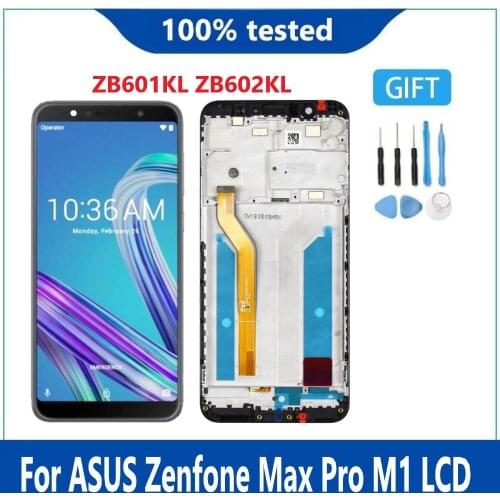 5.99" original For Asus ZenFone Max Pro (M1) ZB601KL ZB602KL LCD Display Touch Panel Glass Screen Digitizer Assembly With frame