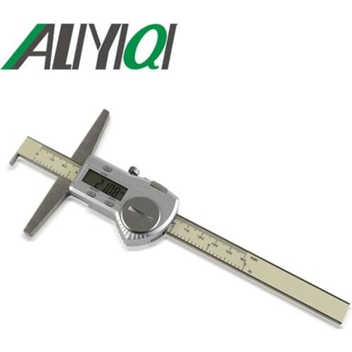 0-200mm Single hook digital depth caliper stainless steel electronic high precision good quality waterproof trammel ruler
