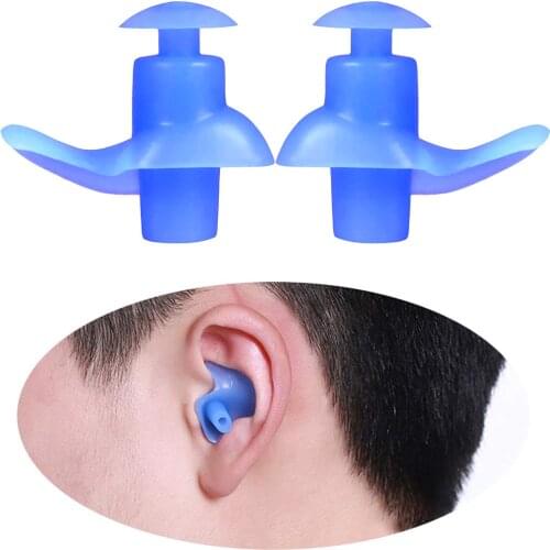 1 Pair Waterproof Silicone Swimming Earplugs for Adult Swimmers Children Diving Soft Anti-Noise Ear Plug