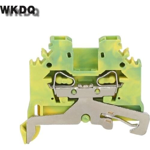10pcs 280-107 Equivalent to wonkedq Ground Din Rail 2-Conductor Terminal Block PE With The Same Shape to Universal Connector