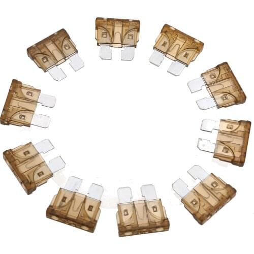 10pcs/set 7.5A Fuse 8V-32V Coded Standard Blade Fuse Assorted Car Fuse For Auto Car Truck Boat