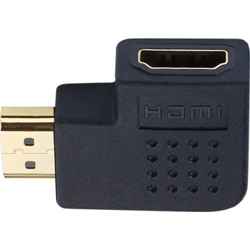 DTECH 4K HDMI Adapter Left Angle 90 Degree Connector Male to Female Coupler Gold Plated Port