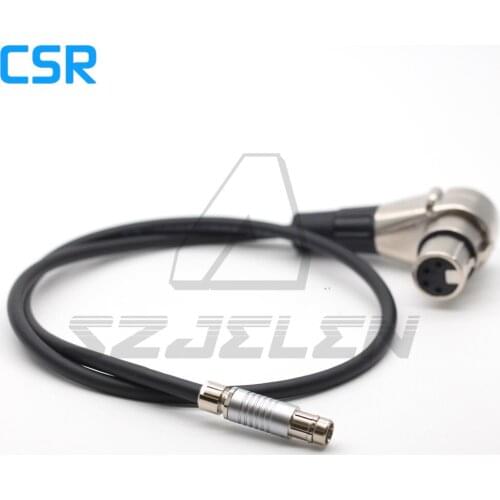 ARRI Alexa RS 3pin 12V to Right angle XLR 4pin female for Power Supply Battery Adapter Power Cable