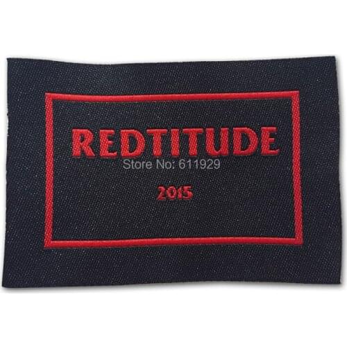 Free shipping custom clothing shirt jacket woven labels/garment tags printing/logo brand name/embroidered main tag/collar label