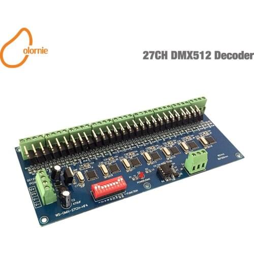 New 27CH Dmx512 Controller Each Output Frequency 2KHZ Linear Dimming 27 Channel DMX Dimmer,LED DMX512 Decoder For LED light