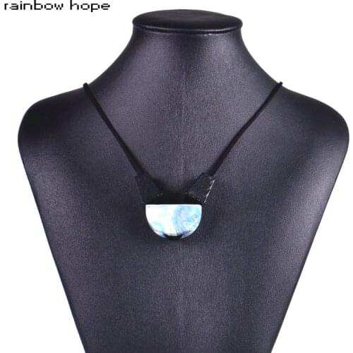 3D printing Clay wood pendant power Necklaces hiphop style lava long necklaces classic colorful Brick shape fashion jewelry