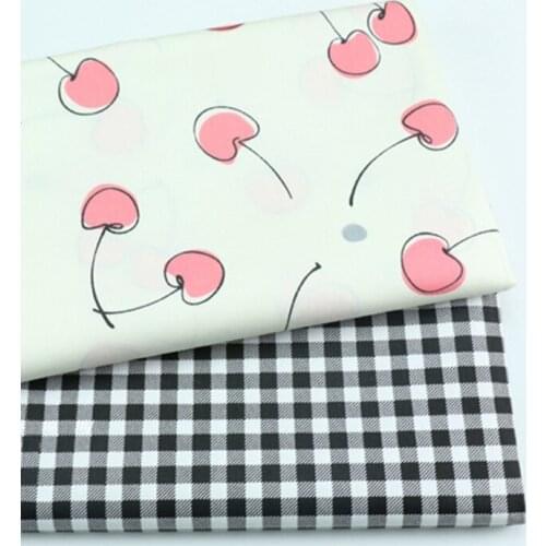 Baby&child 100% Cotton Cherry Dot Fabric,DIY Bedding Textile Fabric,Sewing Quilting Fat Quarters Material