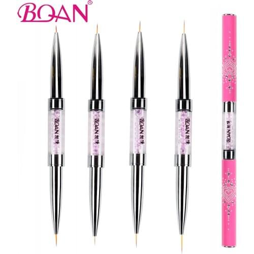 BQAN 1 Pc Dual-ended Nail Art Liner Drawing Painting Brush Manicure Art Tool Nail Art Pencil Pen 5 mm/ 7 mm/ 6 mm/ 9 mm/ 11 mm