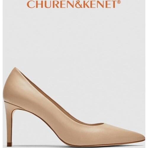 Elegant Microfiber Leather Office Shoes Woman 2021 Spring Pointed Toe High Heels Women Pumps 5cm 8cm 10cm Stilettos Heeled Shoes