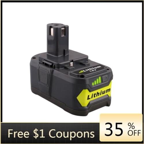 Ockered 18V 6000mAh Power Tool Battery Li-ion Rechargeable Battery for Ryobi BPL1820 P108 P109 P106 RB18L50 P102 P103 P105 P107