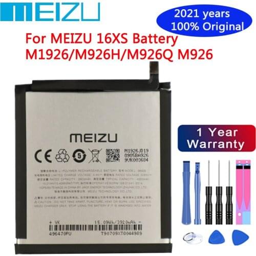 Meizu 100% New Original BA926 Battery 4000mAh For MEIZU 16XS Battery M1926/M926H/M926Q M926 Series Mobile Phone+free tools