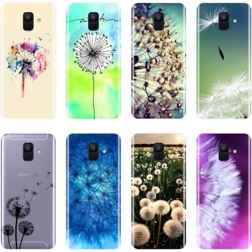 TPU Flower Dandelion Back Cover For Samsung Galaxy A6 A8 Plus 2018 A5 A7 Soft Phone Case Silicone For Samsung A3 A5 A7 2016 2017