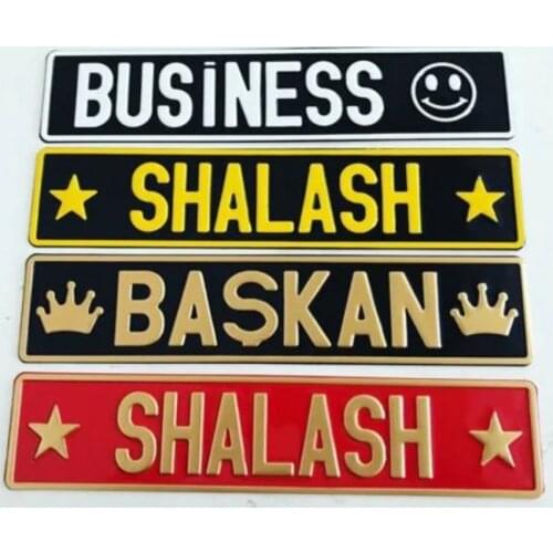 License Plate Custom EU Type License Plate Aluminium Car Accessory Truck Accessory Universal Tuning Decor Plate
