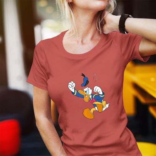 Disney Summer New Products Women T-Shirts Donald Duck Cartoon Printing Fashion Casual Comfortable T Shirts Female Harajuku Style