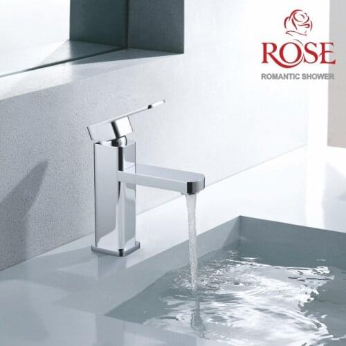 ROSE basin mixer, brass faucet for Bath with Aerator, color Chrome, click on the sink with Aerator R2601