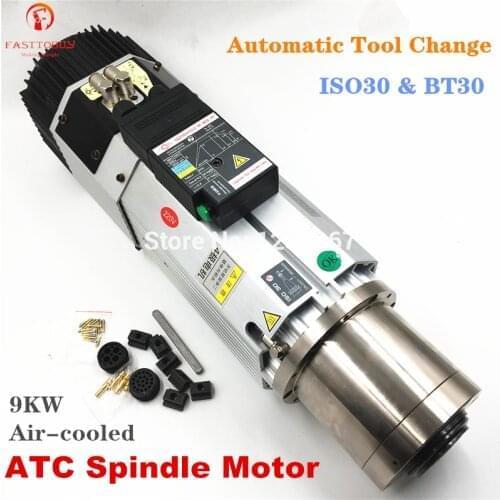 ISO30 & BT30 9Kw ATC Spindle Motor 6.4Nm 380V 22A Long Head 12000~24000rpm ATC Spindle CNC Machine