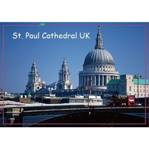 Tourist Magnets St. Paul Cathedral,London Travel Refrigerator Magnets 20562 Rectangle Metal Magnets 78*54*3mm