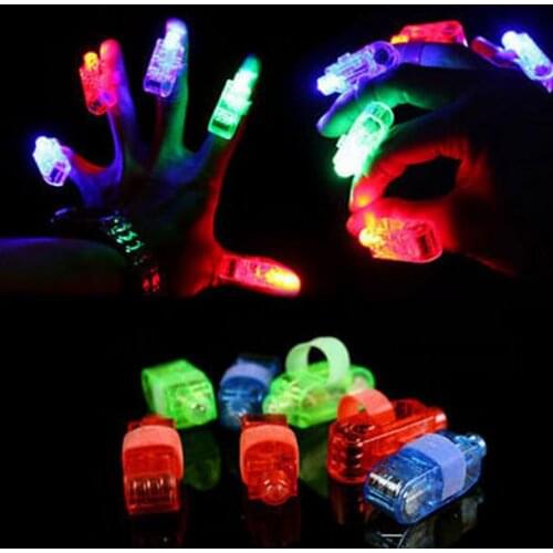 Fun Finger Lights LED Beams Laser Rings Raves Neon Glow Lamps party birthday Chistmas Disco prop popular festive evernt supplies