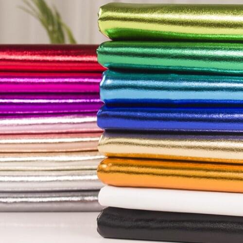 High-stretch Spandex Bronzing Sequined Fabric Golden Stage Costumes Full-page Four-sided Stretch Apparel Fabrics by Meter