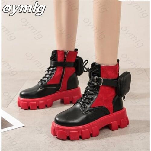 Flying woven stitching Martin boots womens autumn 2021 new fashion Korean style lace low-heeled thick-heeled ankle boots shoes