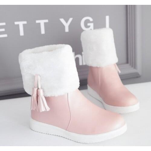 2021 New Fur Women winter boots Ladies Snow Boots Women Warm Cotton Shoes Boots ankle boots botas mujer size 31-40 zapatos mujer