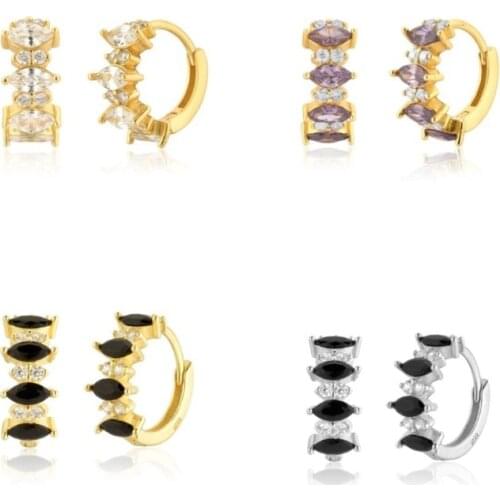 LOOXI Punk Victory Hand Hoop Earring for Women and Men Gesture Earing Unusual Earring Cartilage Silver Gold Color Pendiente Gift