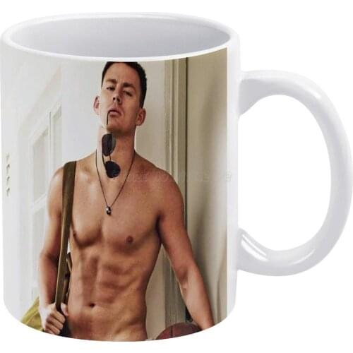Channing Tatum Shirtless White Mug White Ceramic Tea Cup Birthday Gift Milk Cups and Mugs Channing Tatum Shirtless New Hot