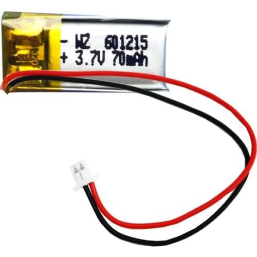 3.7V polymer lithium battery 601215-70mah Bluetooth headset mini headset smart wearable rechargeable battery