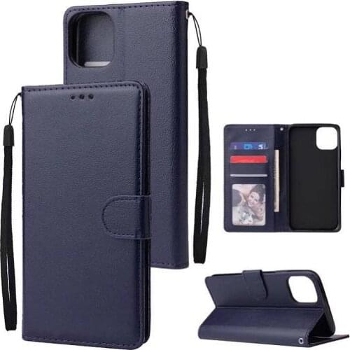 50pcs/lot Solid color Wallet PU Leather +TPU Case for iphone 11 11Pro 11Pro Max XR XS XS MAX