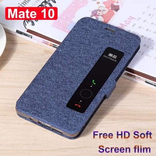 For Huawei Mate10 case phone cover Smart View Window PU Leather shell For Huawei Mate 10 Flip case ALP-AL00 back cover case