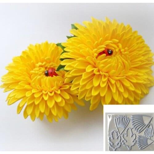 Chrysanthemum Flower Metal Cutting Dies Stencil Template For DIY Scrapbooking Embossing Paper Cards Album Making Craft Dies Cut