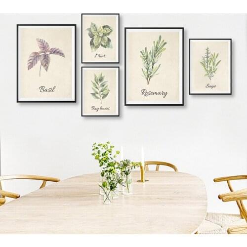Scandinavian Style Tropical Plants Poster Green Leaves Decorative Picture Modern Wall Art Paintings for Living Room Home Decor