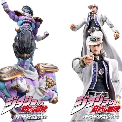 Original Anime Medicos JoJos Bizarre Adventure Kuujou Joutarou White clothes Finished Good Action Figure Collectible Model Toys