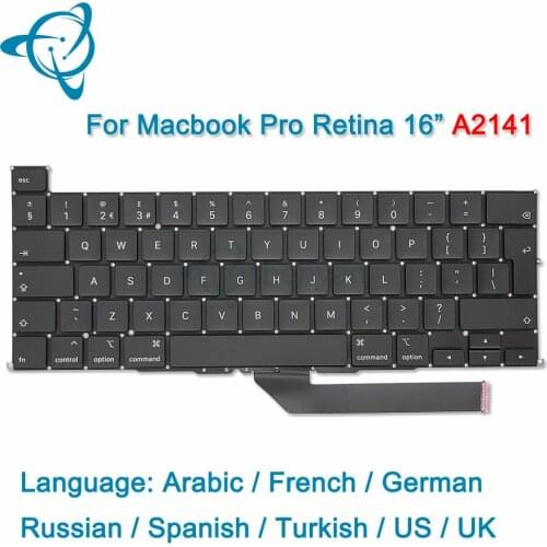 ShenYan A2141 Keyboard US / UK English EU / For Apple Macbook Pro Retina 16" A2141 Keyboards Keys Keycap 2019 2020 Year