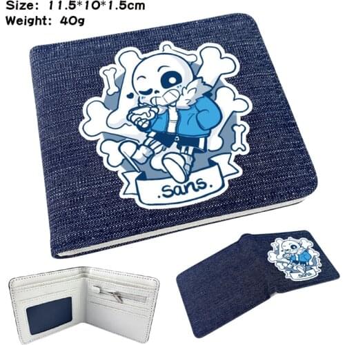 Games Undertale Wallets Sans Figure Cartoon Bi-fold Money Purse Wallet Coin Pocket Gift