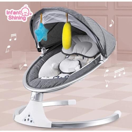 Baby Rocking Chair Smart Baby Swing Electric Baby Cradle Crib Rocking Chair Baby Bouncer Newborn Remote Control Baby Crib