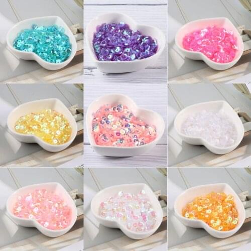 10g/Lot New Colors 4mm/5mm/6mm/8mm Sequin PVC Round Cup Sequins Paillettes Sewing Wedding Crafts, Women Garments Accessories