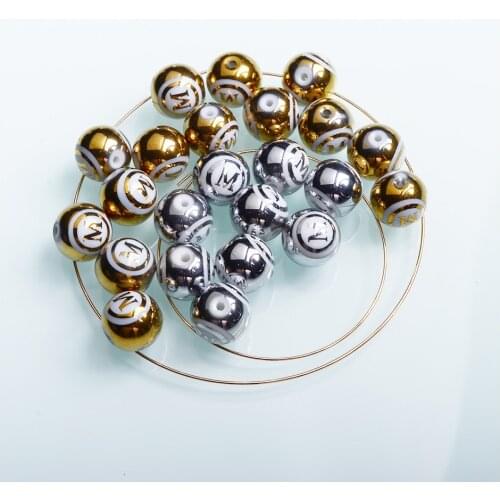 Round 10mm Letter Beads DIY Jewelry Alphabet beads for Jewelry Making