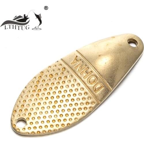 LTHTUG Dohna SPOON 2.5g 30mm Unpainted Spoon Bait Golden Silver Copper DIY Blank Metal Fishing Lures For Trout Pike Perch Salmon