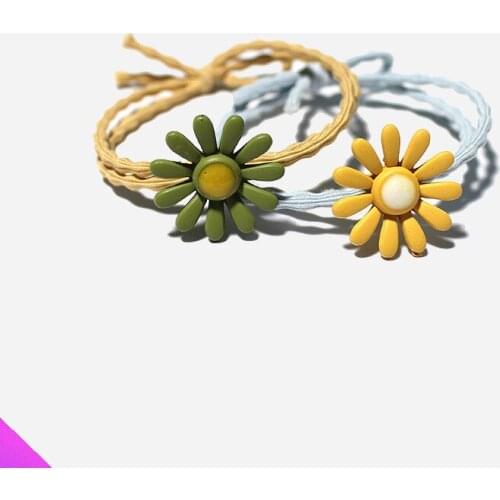 Cute little flower accessories hair band lotus knot hair band simple high elastic hair rope girls hair rope 5 colors