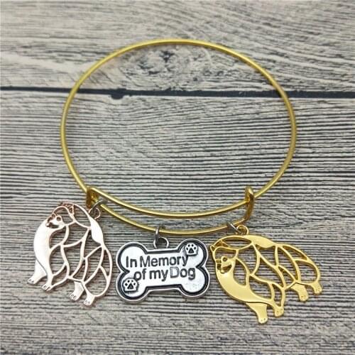 Trendy New Pomeranian Bangles Cute Pomeranian Dog Bangles Bracelets Fashion Animal Pet Jewellery