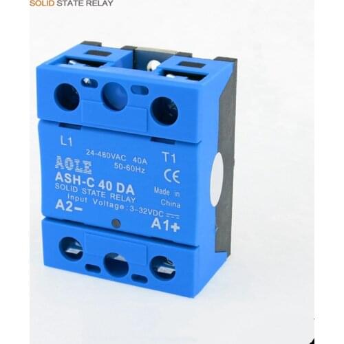 Solid State Relay Module ASH-C 40DA 40A /250V 3-32VDC Input 24-480VAC Output