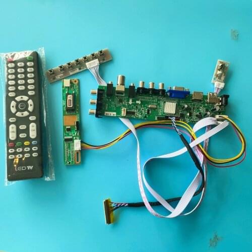 Kit For LP154WX5-TLB2 Digital HDMI 30pin DVB-C DVB-T 1280X800 Panel remote Controller board 1 CCFL LCD TV VGA USB AV 15.4"
