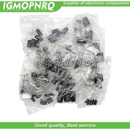 210Pcs/lot 25 Values 0.1uF ~ 220uF Electrolytic Capacitors Assortment Kit Set 16V/25V/35V/50V DIP Capacitor Pack 1uF 10uf 47uf
